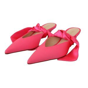 GIA COUTURE Pink Leather Lace Up Kitten Heels Pumps Women's Shoes